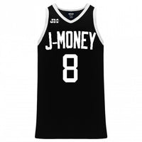 BOOGIE DOWN MONEY MAN BASKETBALL JERSEY (BLACK)