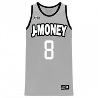 BOOGIE DOWN MONEY MAN BASKETBALL JERSEY (GREY)