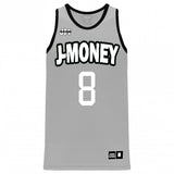 BOOGIE DOWN MONEY MAN BASKETBALL JERSEY (GREY)