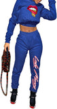 CROP TOP HOODIE MONEY COMBO SET (BLUE)