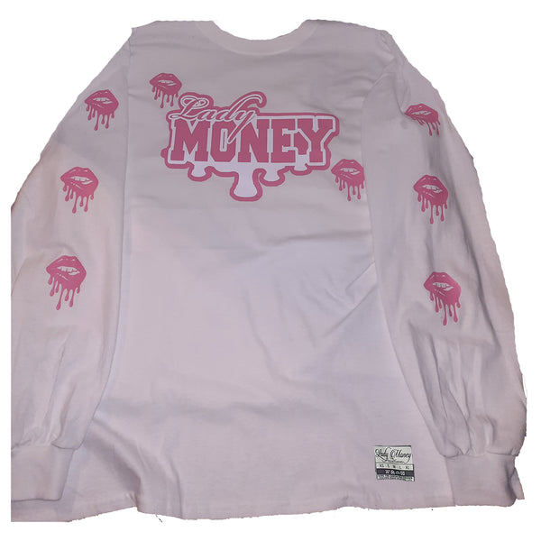 LADY MONEY KISS MY LIPS LONG SLEEVE (PINK)