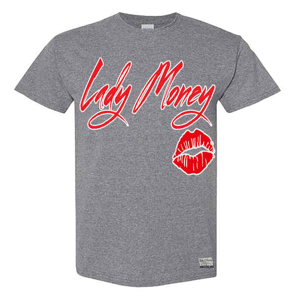 PRETTY LIPS MONEY (GREY/RED)